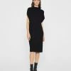 New 🎉 Club Monaco 👩 Women Abhy Ribbed Wool 👗 Dress Black 👏