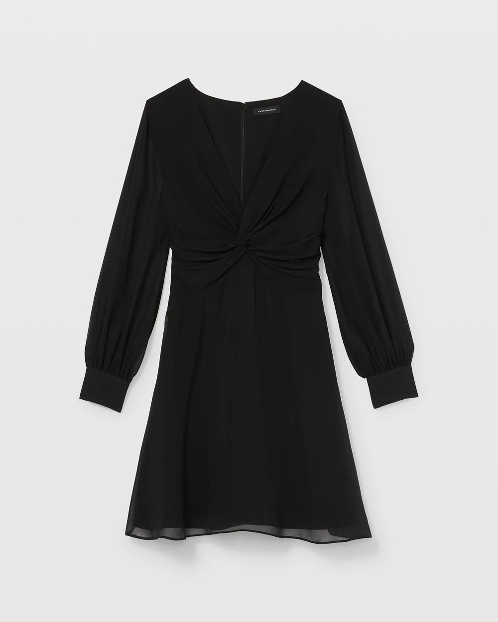 Buy π₯ Club Monaco π© Women Silk Twist Drape Mini π Dress Black π - Image 4