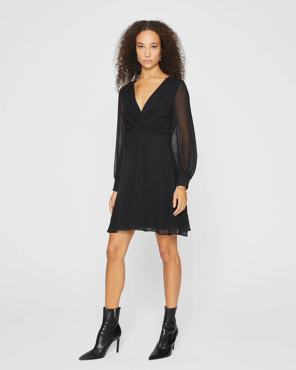 Buy π₯ Club Monaco π© Women Silk Twist Drape Mini π Dress Black π