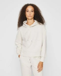 Flash Sale 💯 Club Monaco 👩 Women Embossed Hoodie Moonlight 😉