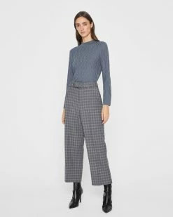 Budget 🎉 Club Monaco 👩 Women Enamel Ring Pants Window Pane Plaid 😉