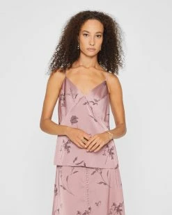 Best deal 👏 Club Monaco 👩 Women Printed Tie Back Cami Rose Print ❤️