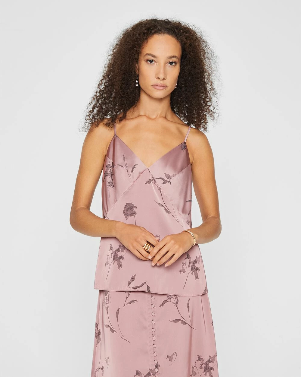 Best deal ๐ Club Monaco ๐ฉ Women Printed Tie Back Cami Rose Print โค๏ธ