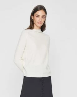 Budget 🎉 Club Monaco 👩 Women Boiled Cashmere Dolman Sweater Ivory ⭐