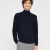 Coupon 😉 Club Monaco Men Bouclé Cable Sweater Navy Solid 💯