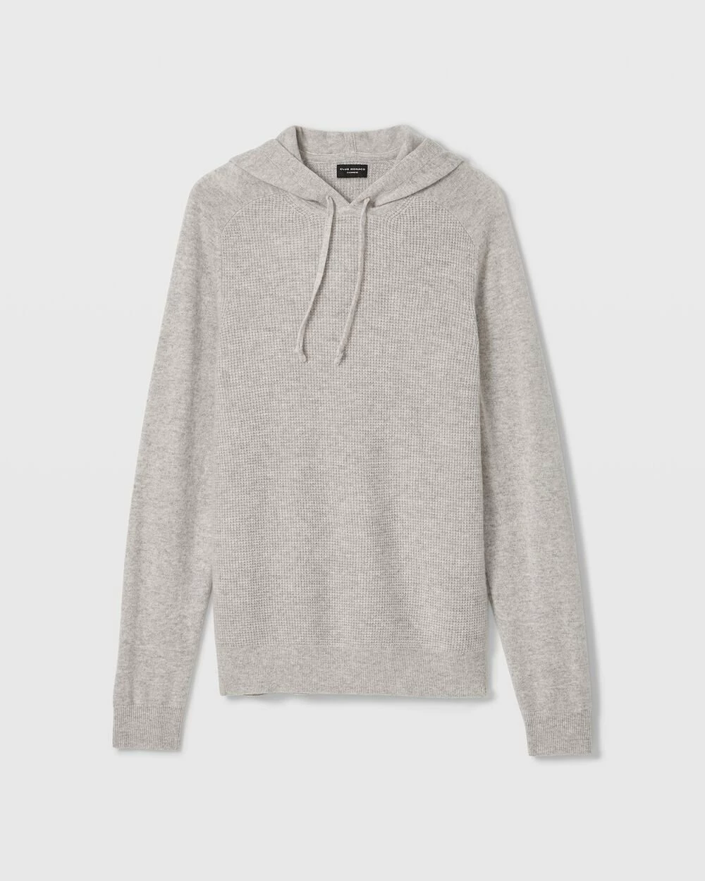 Best deal ⭐ Club Monaco Men Textured Cashmere Hoodie Light Heather Grey 🎁 - Image 4