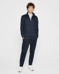 Flash Sale 🧨 Club Monaco Men Tech Terry Sweatpants Navy Blue 🔔
